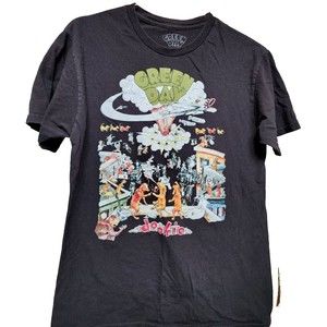 Green Day Dookie Black T-Shirt Size L Rockabilia Band